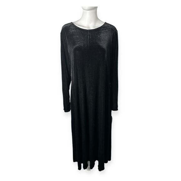 Vintage White Stag Dress Women’s XL Stretch Velvet Maxi Whimsigoth Witchy Retro - Picture 1 of 6